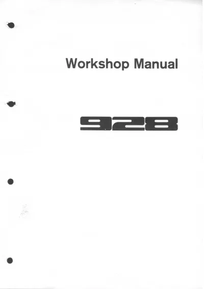 Porsche 928, 928 S, 928 S4, 928 GT, and 928 GTS 1978–1995 Workshop Manual (P/N W 42-608-126-i)