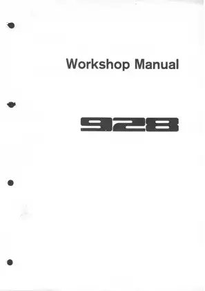 1978-1995 Porsche 928 GT, GTS, S4 workshop manual