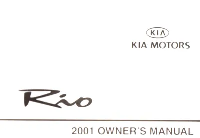 2001 Kia Rio Owner's Manual