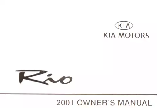 2001 Kia Rio owner´s manual Preview image 1
