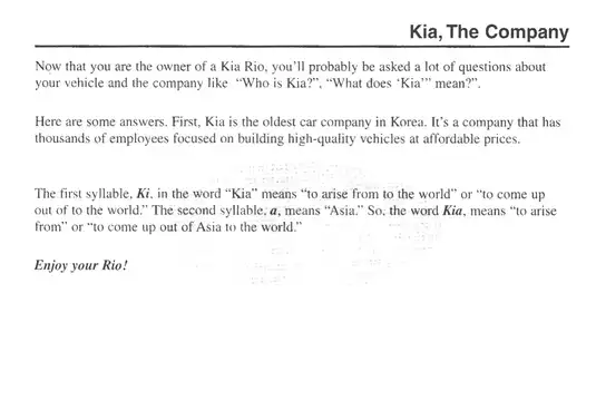 2001 Kia Rio Owner’s Manual - Comprehensive Guide Preview image 2