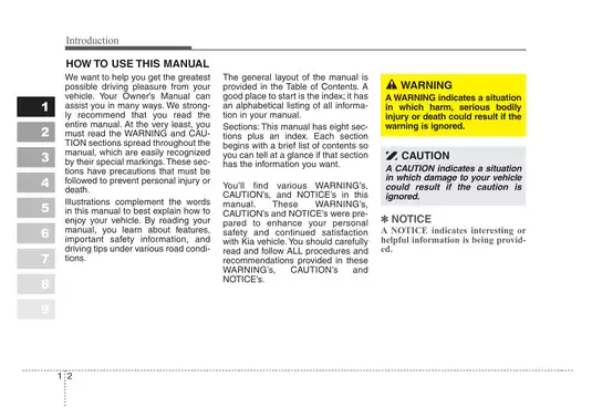 Kia Owner’s Manual (2007) - Comprehensive Vehicle Information Guide Preview image 5