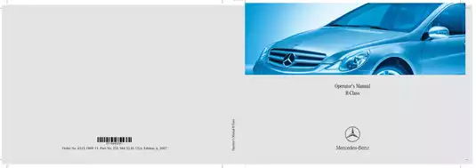 Mercedes-Benz R-Class Operator's Manual (2006-2012) - Comprehensive Guide to Your Vehicle