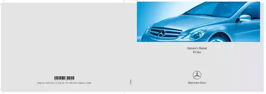 Mercedes-Benz R-Class Operator's Manual (Edition A 2008) for R 320 CDI 4MATIC, R 350, R 350 4MATIC & R 550 4MATIC