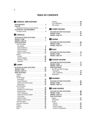 1997-2001 Toyota Camry manual Preview image 2