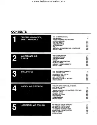 1984-1990 Yamaha 2 hp-250 hp outboard engine service manual