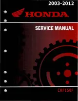 2003–2012 Honda CRF150F Service & Repair Manual (P/N 61SX300) – preview page 1