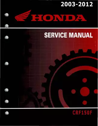2003-2012 Honda CRF150F, CRF150 repair manual Preview image 1