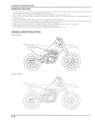 Honda CRF150F Service Manual (2003-2012) - Comprehensive Guide for Maintenance and Repair Preview image 5