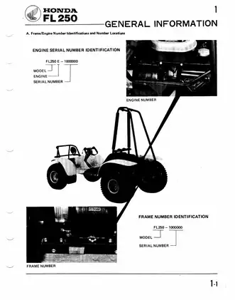 Honda FL250 Service Manual (1980) - Comprehensive Maintenance Guide Preview image 4