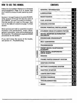 Honda FL400R Service Manual (1988) - Comprehensive Vehicle Guide Preview image 3
