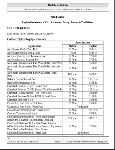 2008 Chevrolet TrailBlazer Owner Manual (P/N 15912669 B)