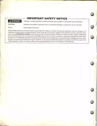 1995-2000 Honda FourTrax 300, TRX300, TRX300FW service manual Preview image 2