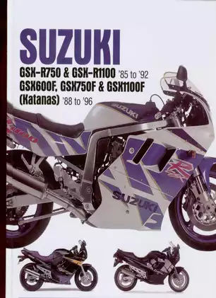 1985-1996 Suzuki GSX-R750, GSX-R1000, GSX600F, GSX750F, GSX1100F repair manual Preview image 1