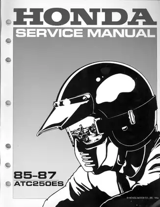 1985-1987 Honda Big Red ATC250ES, ATC250 3-Wheeler service manual