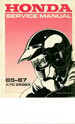 1985-1987 Honda ATC 250SX, ATV 3-Wheeler repair manual