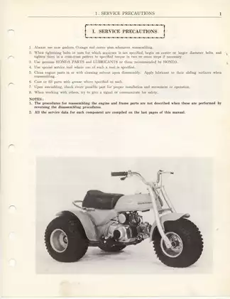 1973-1984 Honda ATC70 ATV 3-Wheeler shop manual Preview image 5