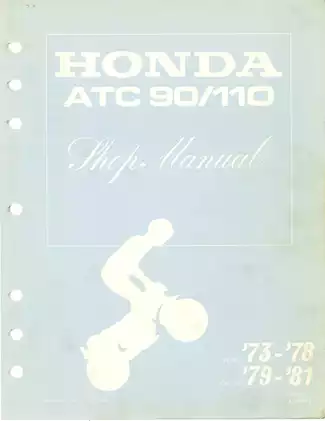 1973-1978 Honda ATC 90 ATV,  3-Wheeler shop manual Preview image 1