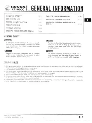 1982-1983 Honda CB1000C Custom, CB1000 repair manual Preview image 2