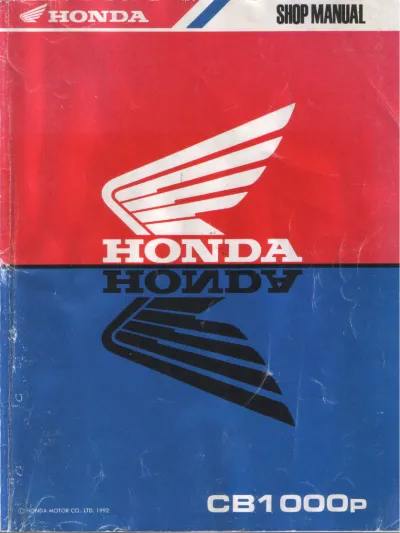 1993–1998 Honda CB1000P Shop Manual (P/N 62MZ100)