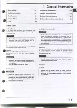 1992-1998 Honda CB1000 (Super Four) shop manual Preview image 5