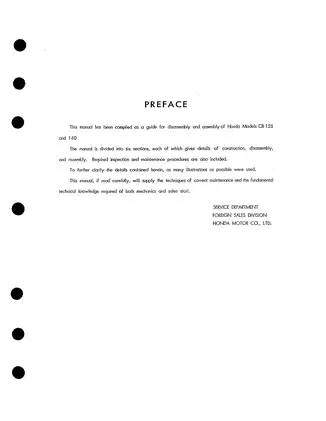 Honda CB125, CB160 shop manual Preview image 3