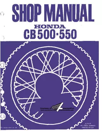 1971-1978 Honda CB500, CB550 shop manual