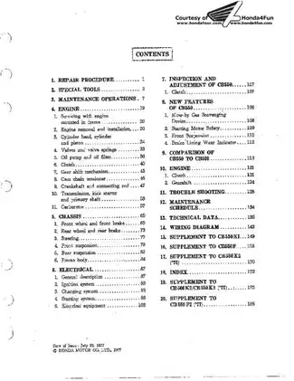 1971-1978 Honda CB500, CB550 shop manual Preview image 5