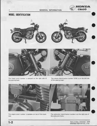 1979-1982 Honda CB650 shop manual Preview image 4