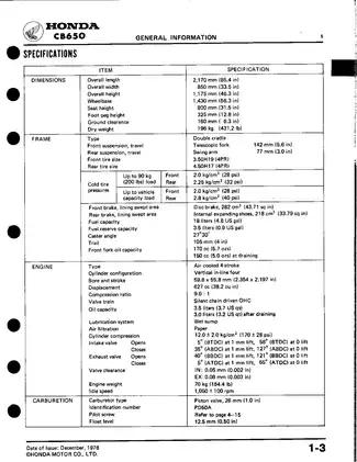 1979-1982 Honda CB650 shop manual Preview image 5