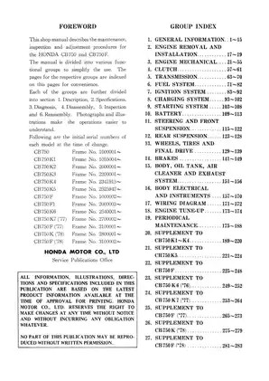 1969-1978 Honda CB750, CB750K, CB750F shop manual Preview image 3