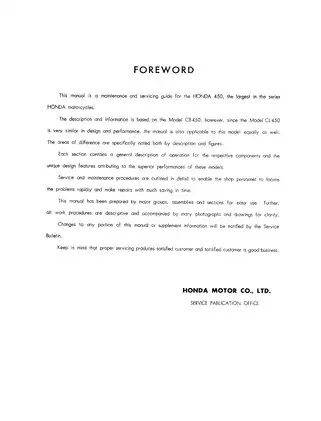 1965-1974 Honda CB450, CL450CB, CL450 repair manual