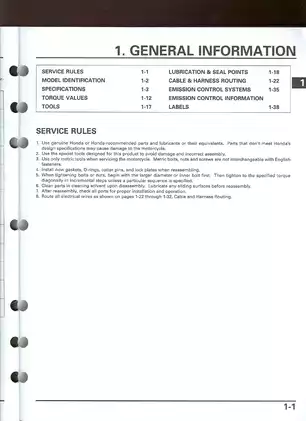 2002-2007 Honda CB900F, CB900, 919 Hornet service manual Preview image 5