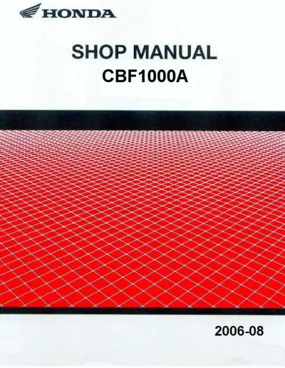 2006–2008 Honda CBF1000A / CBF1000 Shop Manual (P/N 62MFA00)