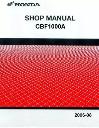 2006-2008 Honda CBF1000, CBF1000A shop manual