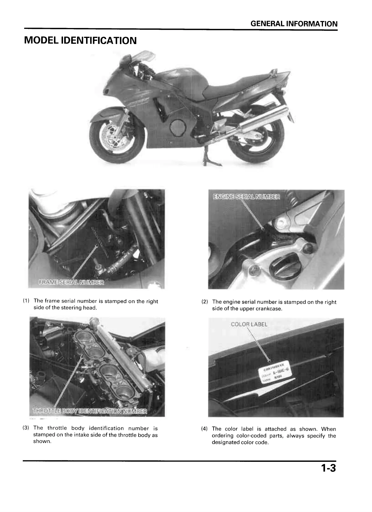 1998-2008 Honda CBR1100, CBR1100 XX FI service manual Preview image 5
