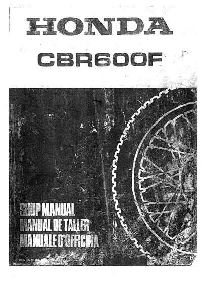 Preview: 1987–1990 Honda CBR600F Hurricane Shop Manual (PN 67MN430)
