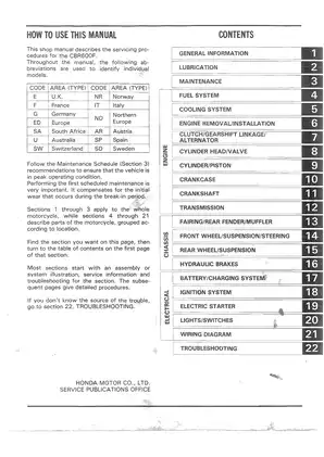 1987-1990 Honda CBR600F, CBR600F1, CBR600 repair manual Preview image 4