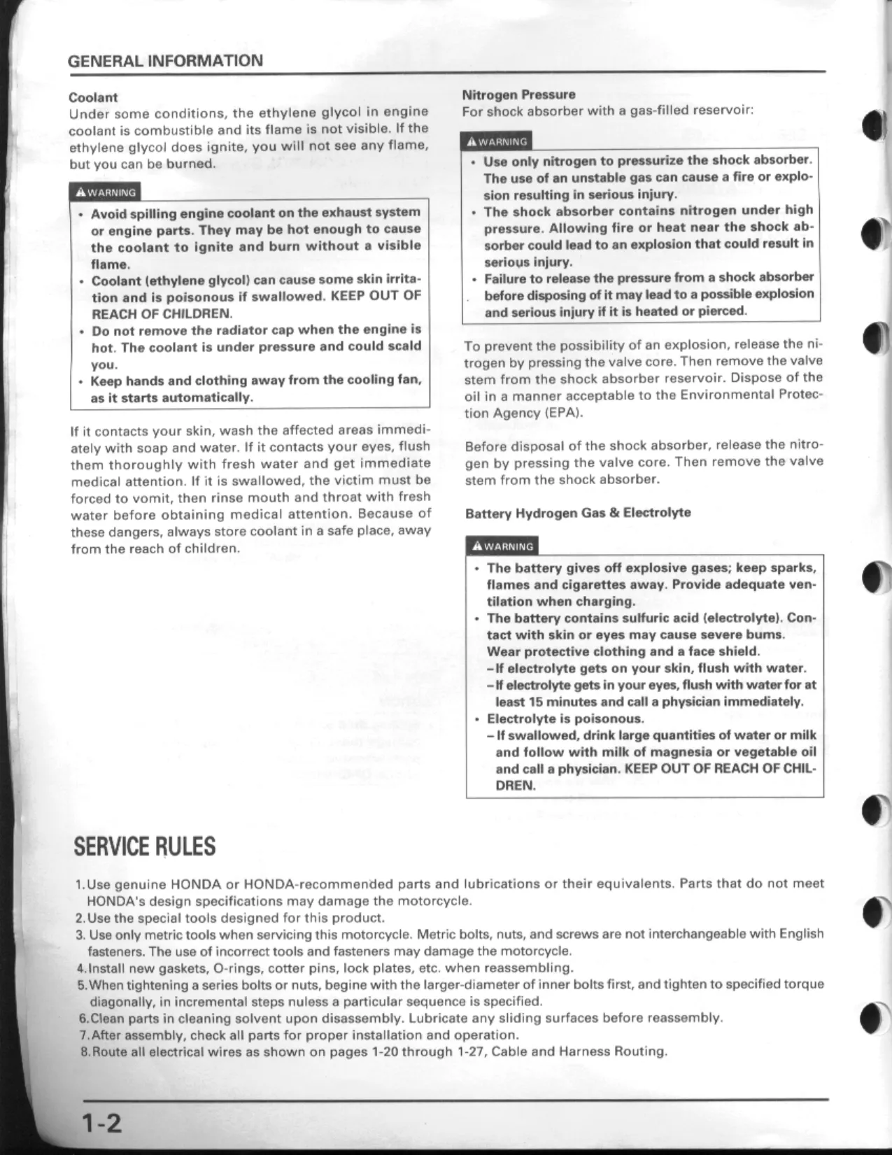 1995-1998 Honda CBR600F3, CBR 600 repair manual Preview image 4