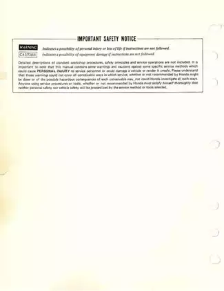 1979-1980 Honda CBX 1050, CBX 1000 shop manual Preview image 2