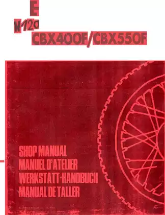 1987 Honda CBX550F, CBX550 repair manual Preview image 1