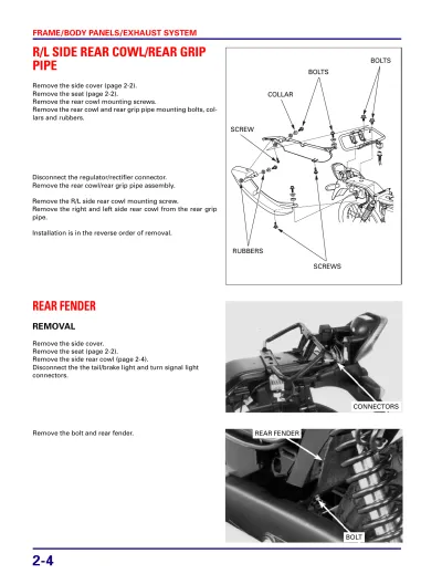 Preview: 2002–2006 Honda CG 125 Titan, Cargo, Fan Service Manual (P/N 00X62-KGA-602)