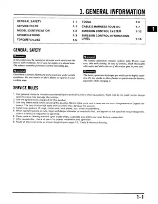 1985-1986 Honda CH150 Elite repair manual Preview image 2