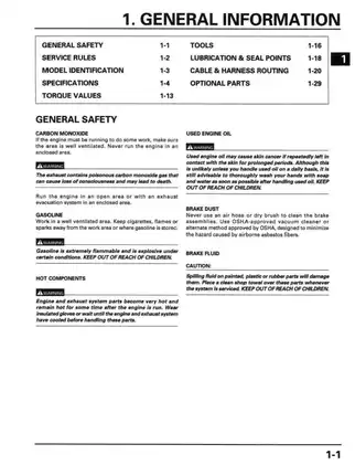 1986-2007 Honda CR 125 R, CR 125 service manual Preview image 3