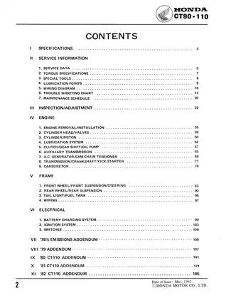 1980-1982 Honda CT 110 shop manual Preview image 4