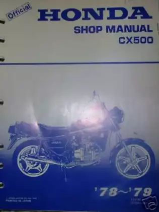 1978-1979 Honda CX 500 shop manual