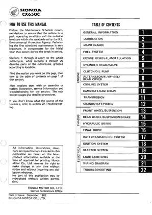 1983 Honda CX650C Turbo shop manual Preview image 3