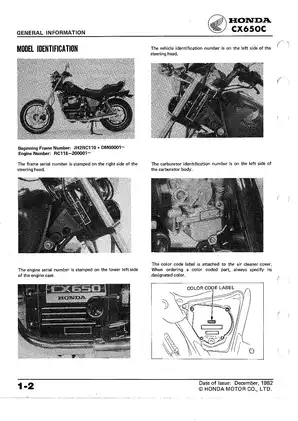 1983 Honda CX650C Turbo shop manual Preview image 5