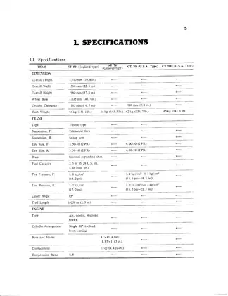 1969-1982 Honda CT 70, CT 70H, ST 70 Dax Trail shop manual Preview image 5