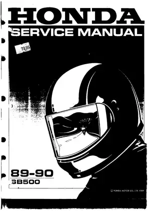 1989-1990 Honda GB 500 service manual Preview image 1